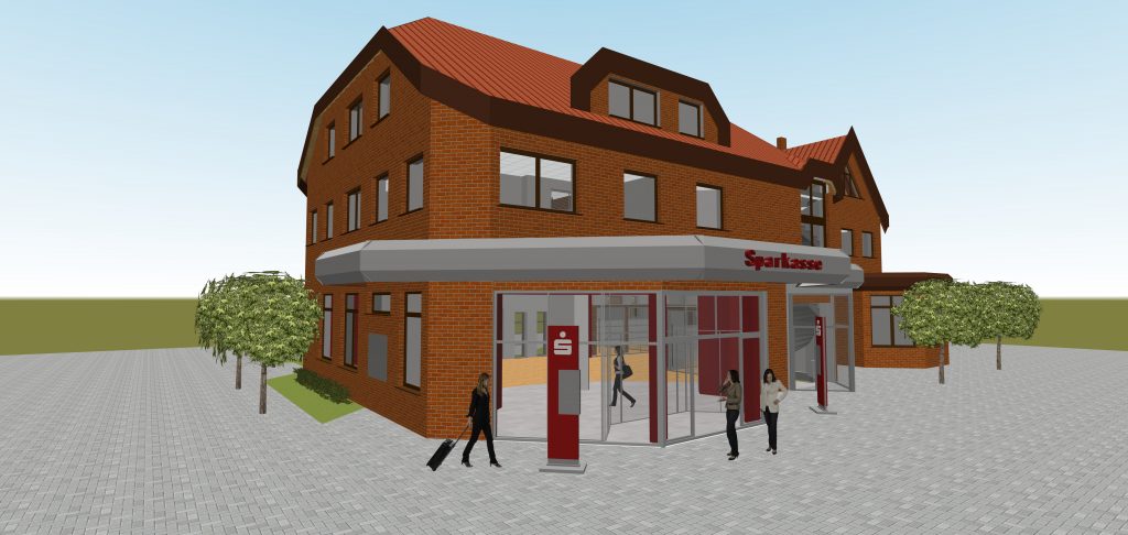2012 - Wettbewerb Sparkasse Hamm - Umbau und Sanierung der Geschäftstelle an der Wilhelmstraße in Hamm